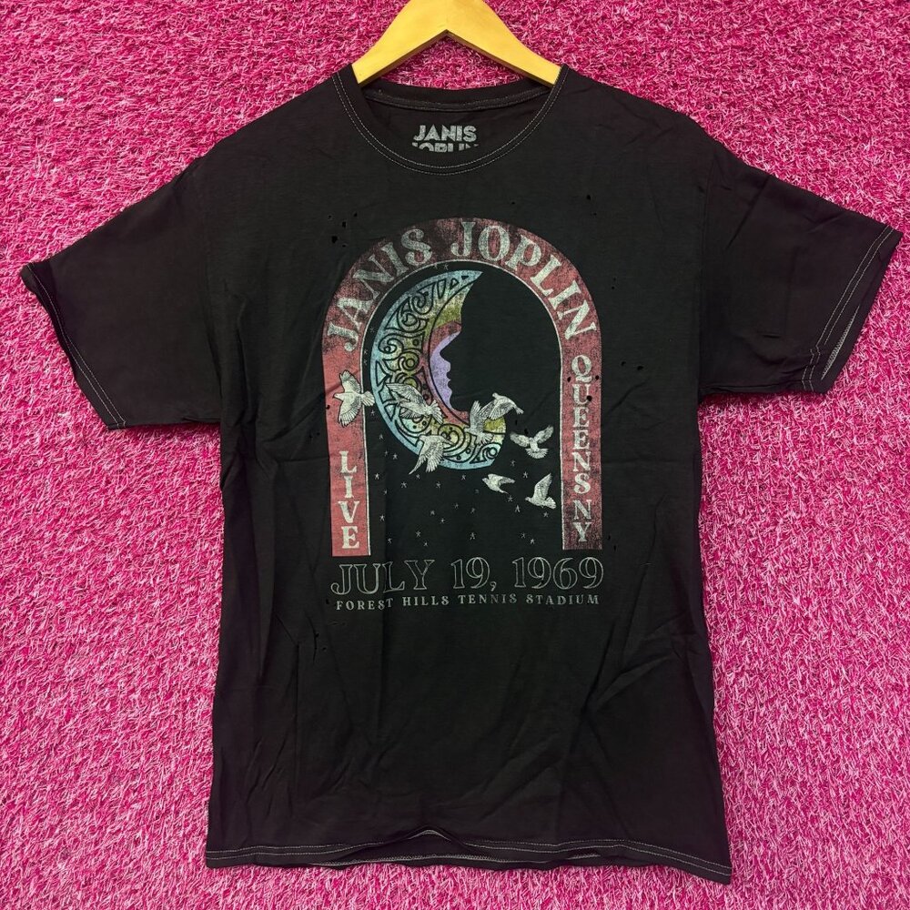Janis Joplin Live Forest Hills 1969 Rock Concert Tee S/M